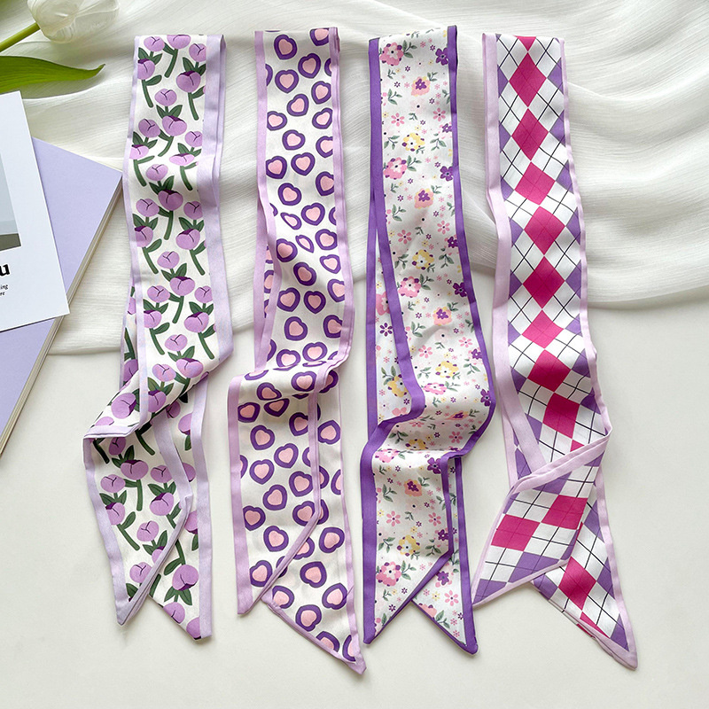 Silk Tie Woven - Nouveau luxe étroit court femme foulard