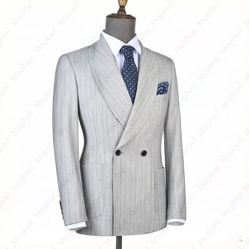 Costume homme gris clair Mophi - Men Formal Wear Jacket avis et prix