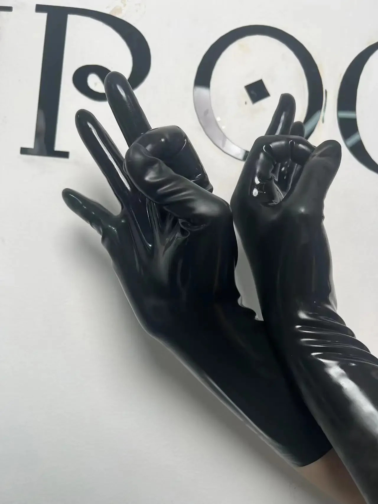 Gants fétichistes en latex pou - Formal Wear Gloves Men avis et prix