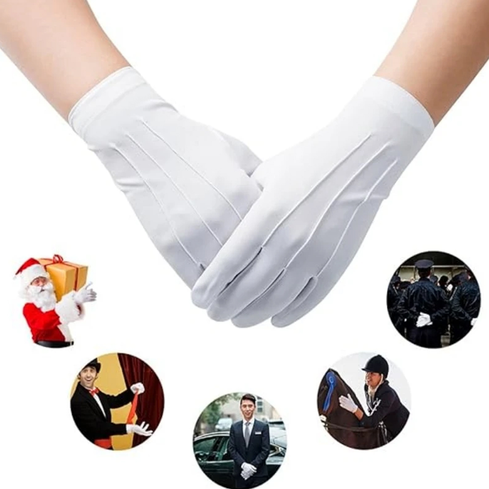 1/2 paires de gants en coton b - Formal Wear Gloves Men avis et prix