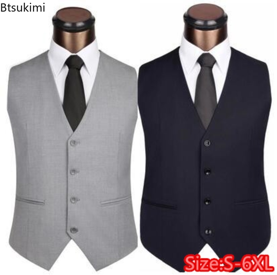 S-6XL grande taille hommes cor - Formal Vest Waistcoat avis et prix