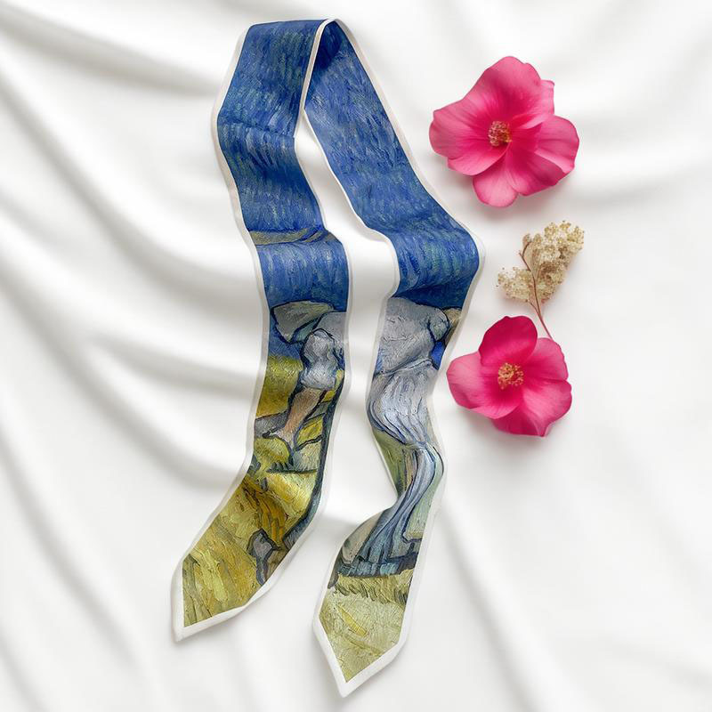 Foulard long imprimé pour femm - Silk Tie Woven avis et prix