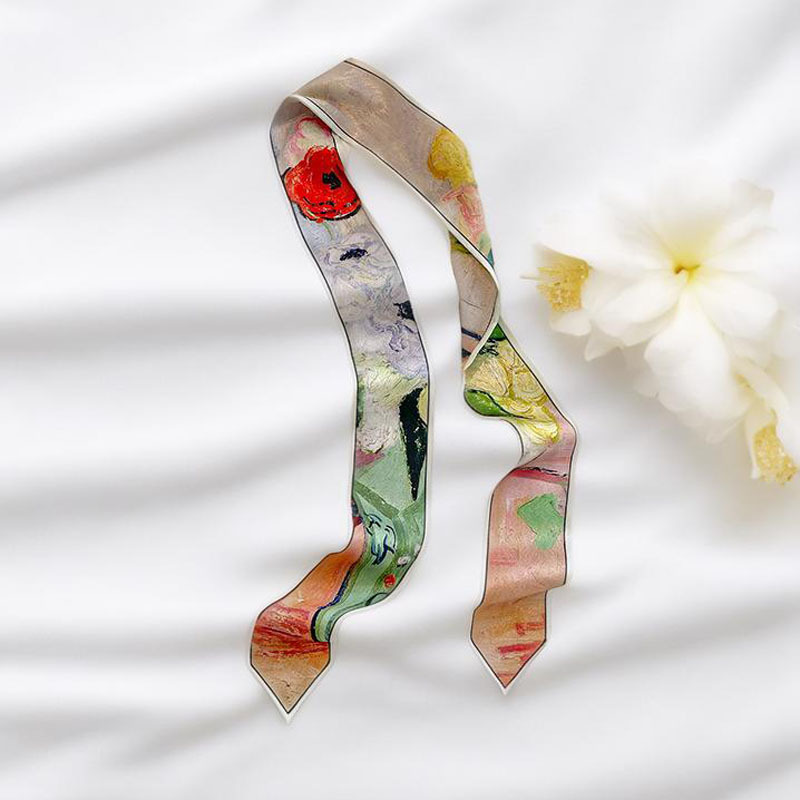 Foulard long imprimé pour femm - Silk Tie Woven avis et prix