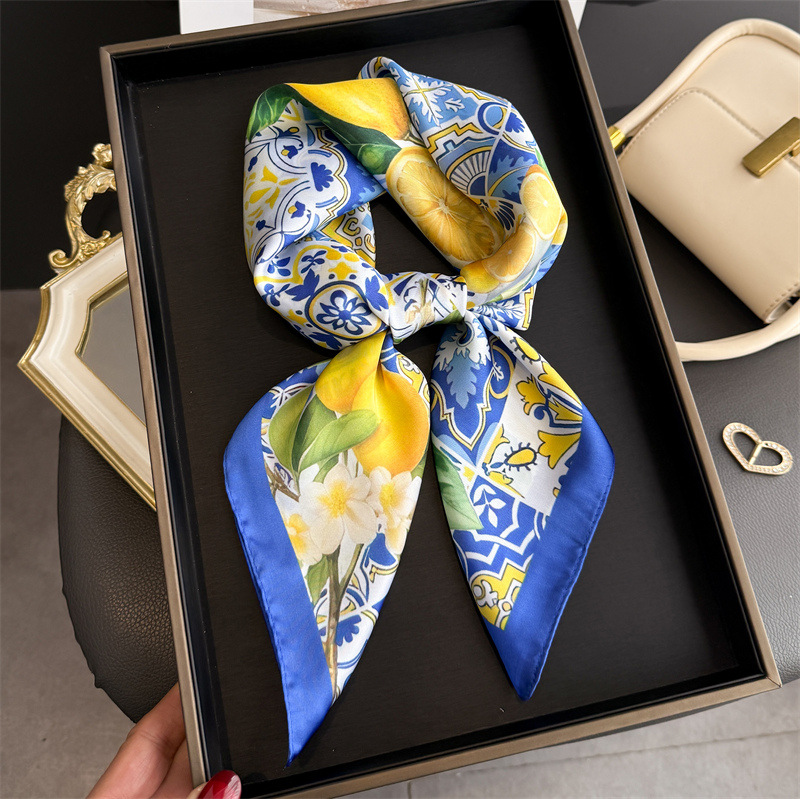 Foulards carrés en soie imprim - Silk Tie Woven avis et prix