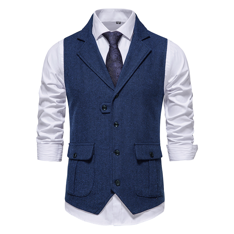 Hommes costume gilet chevrons  - Formal Vest Waistcoat avis et prix