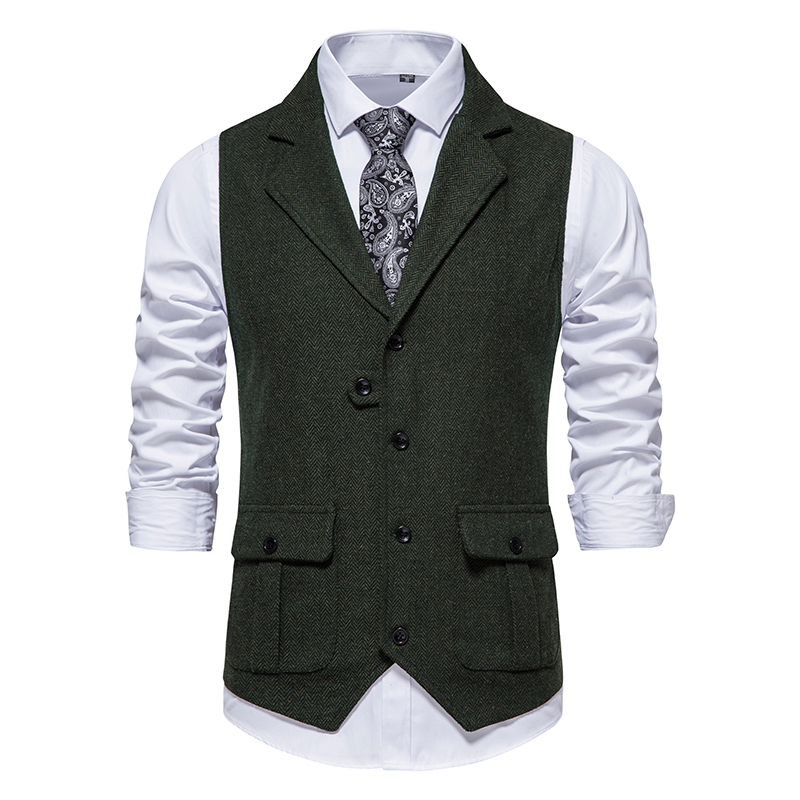 Hommes costume gilet chevrons  - Formal Vest Waistcoat avis et prix