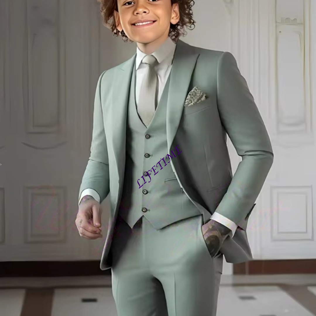 Costume trois pièces vert clai - Formal Wear For Men Kids avis et prix