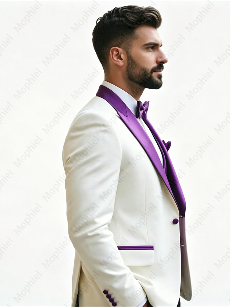 Costumes pour hommes blancs, 3 - Men Formal Wear Jacket avis et prix