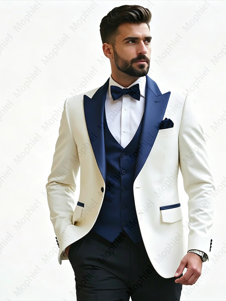 Costumes pour hommes blancs, 3 - Men Formal Wear Jacket avis et prix