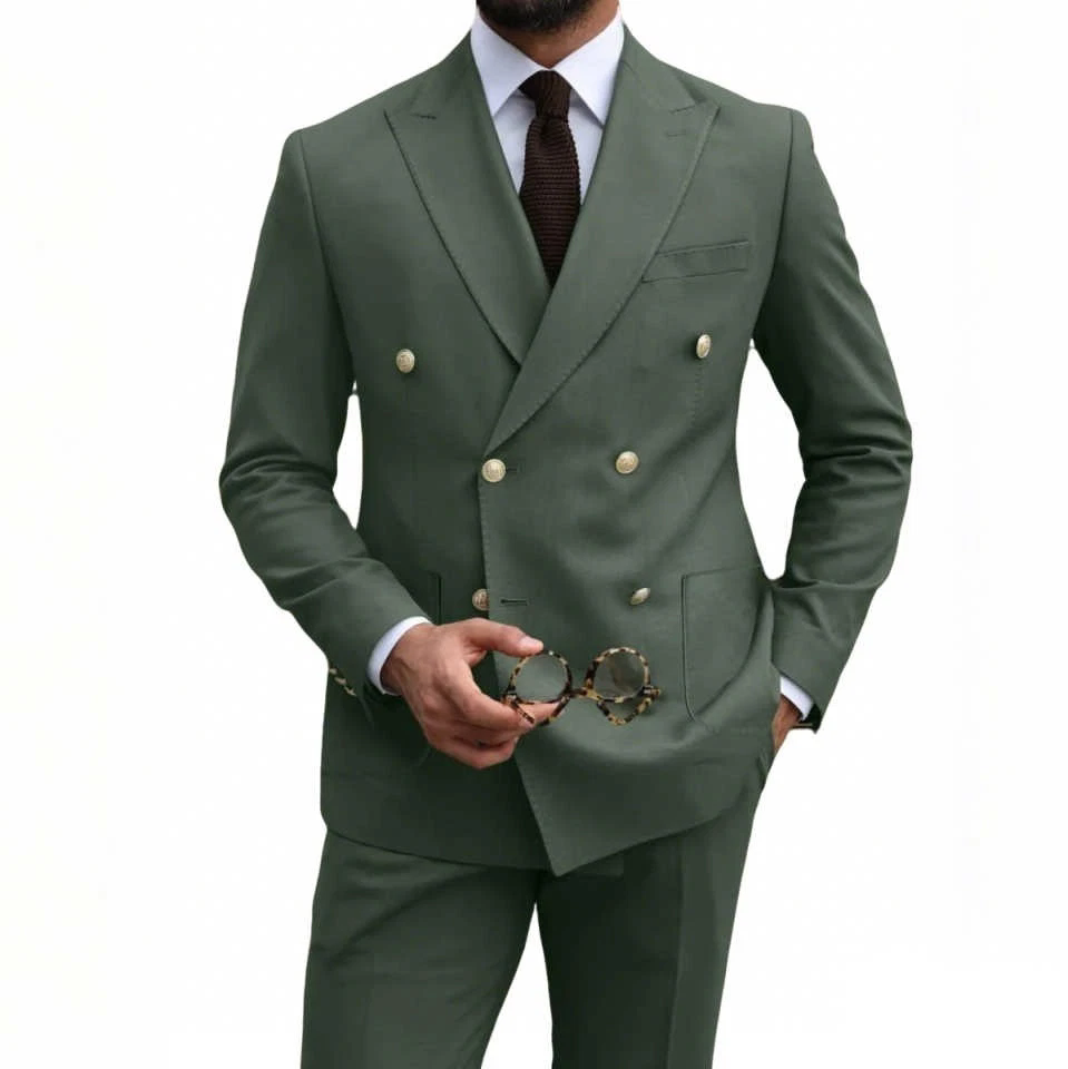 Costume homme croisé coupe aju - Men Formal Wear Jacket avis et prix