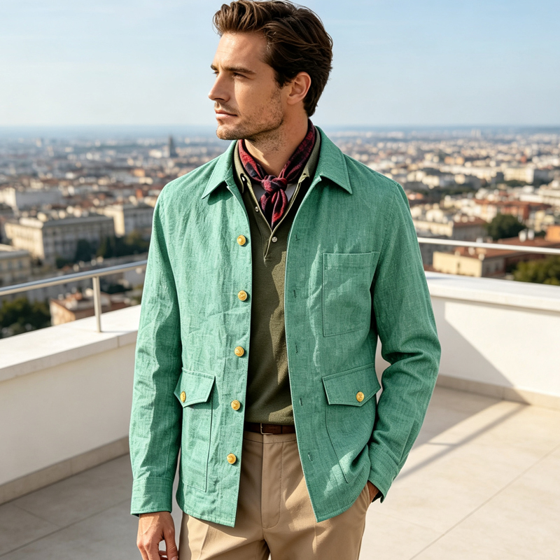 Veste en lin vintage pour homm - Men Formal Wear Jacket avis et prix