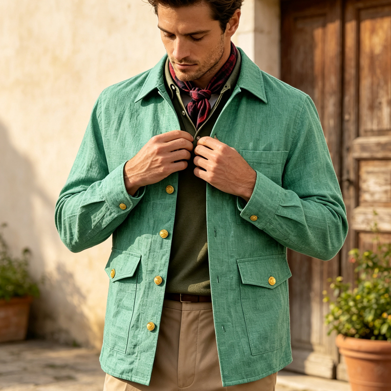 Veste en lin vintage pour homm - Men Formal Wear Jacket avis et prix